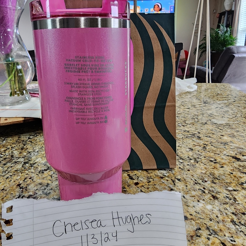 Starbucks Winter Pink Stanley tumbler